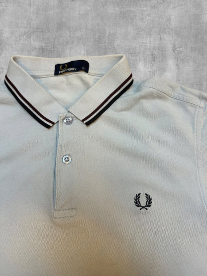 Fred Perry Polo Shirt Türkis Weiß Navy Blau M