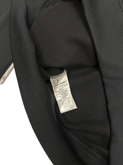 Fred Perry Vintage Trainingsjacke Taped Schwarz Weiß L