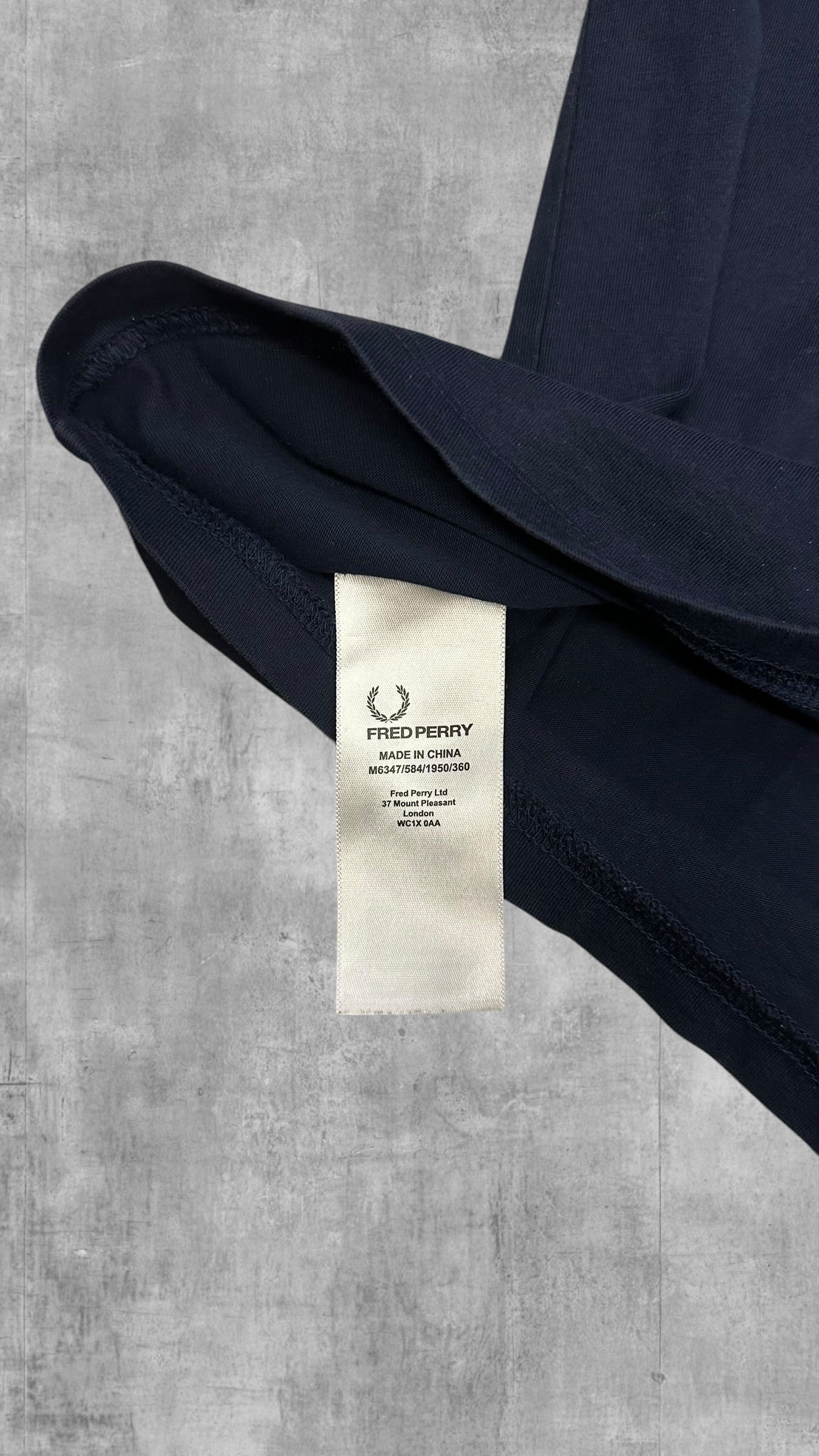 Fred Perry T-shirt taped Navy Blau Weiß M