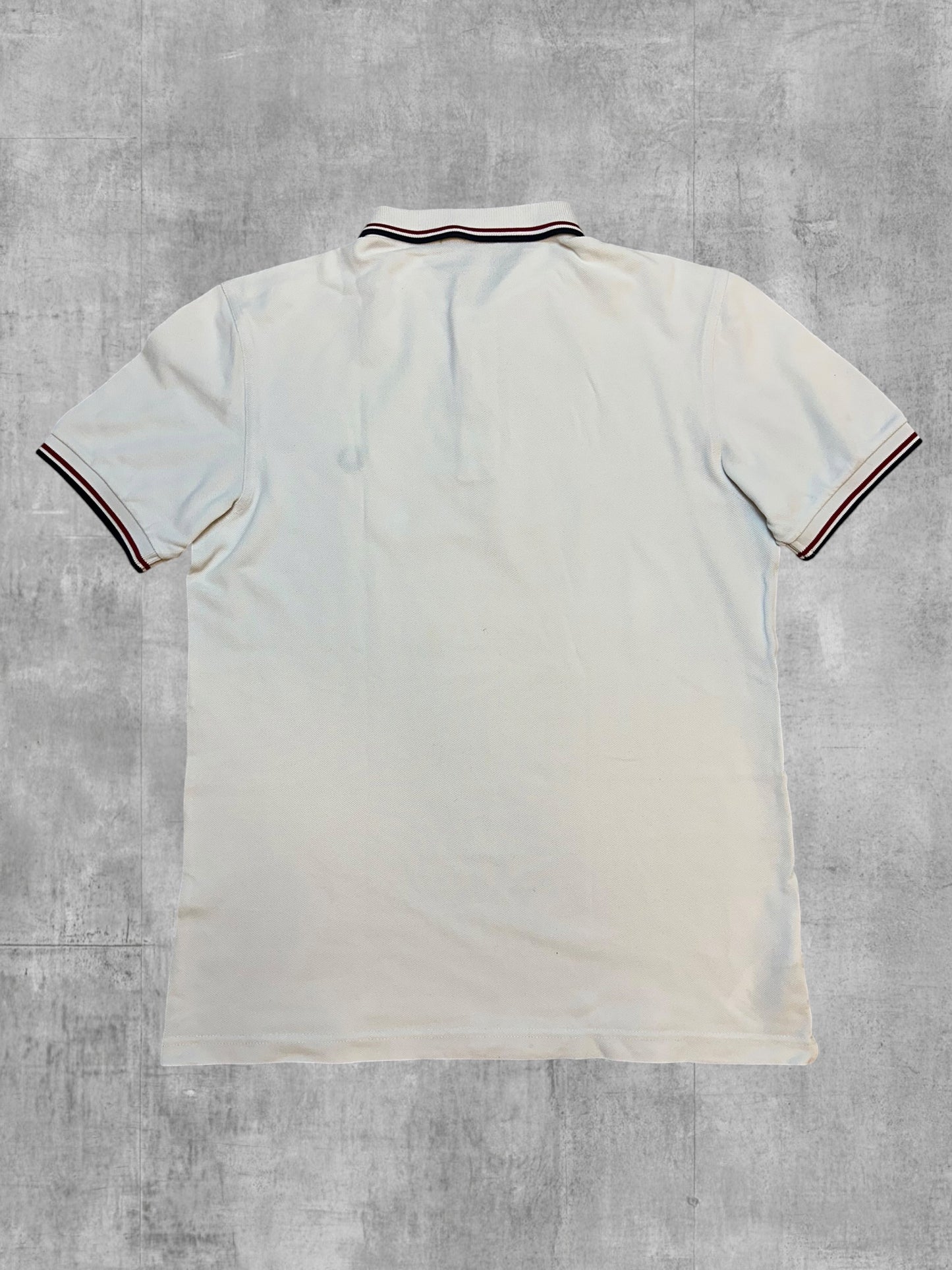 Fred Perry Polo Shirt Weiß Schwarz Rot