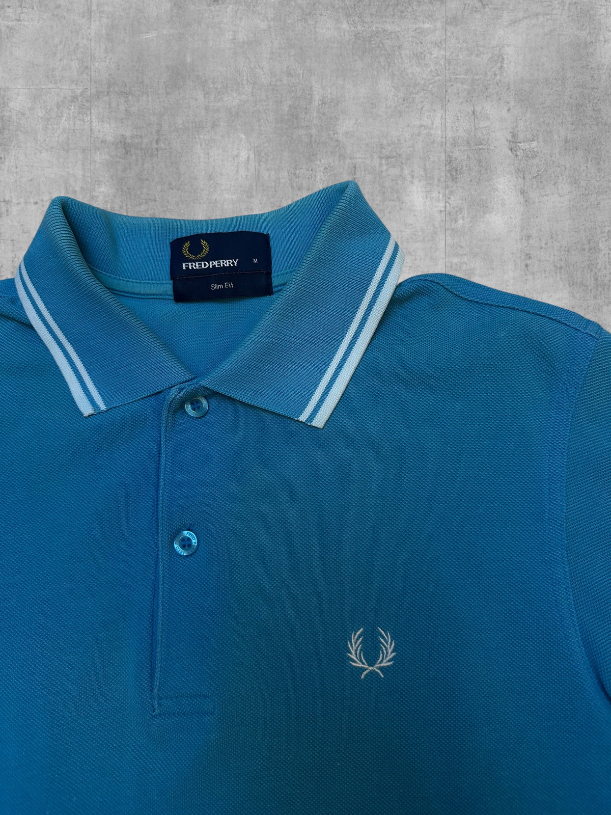 Fred Perry Polo Shirt Hellblau M Slim Fit