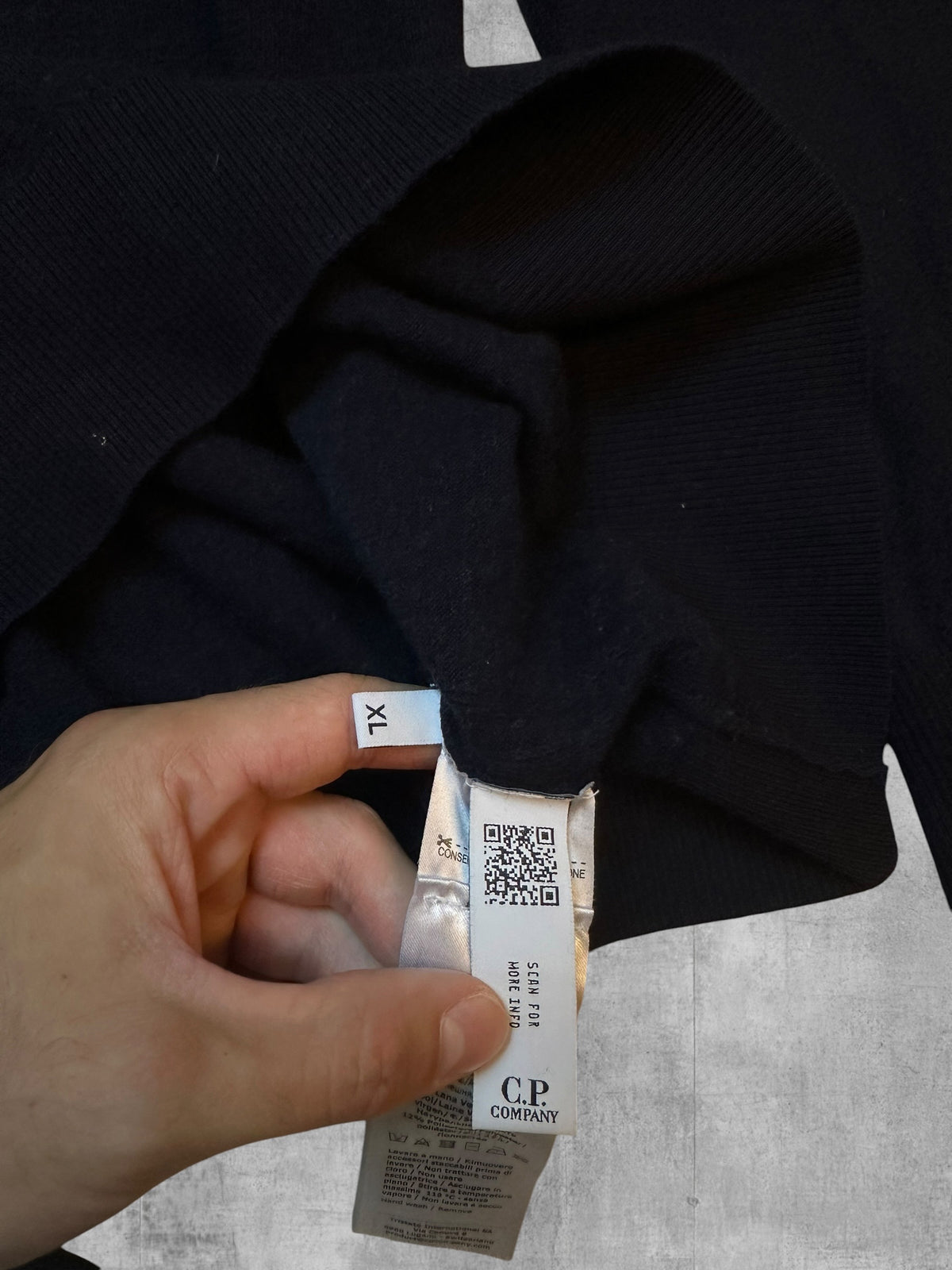 C.P. Company Half Zip Rollkragenpullover Schwarz L - XL