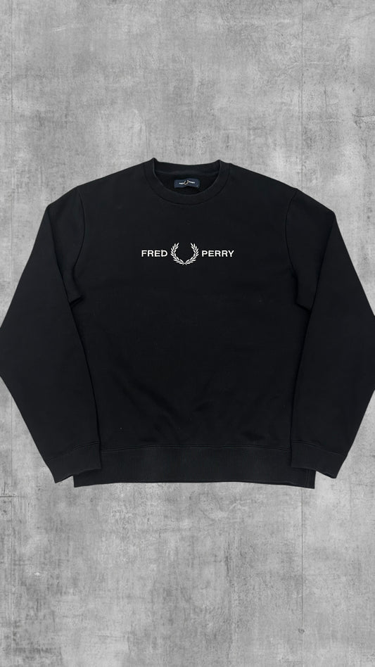 Fred Perry Sweatshirt Schwarz L