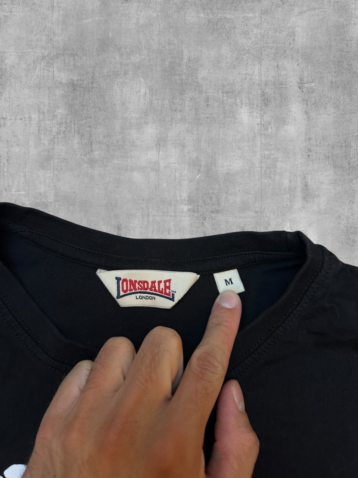 Lonsdale London T-Shirt Schwarz Weiß M