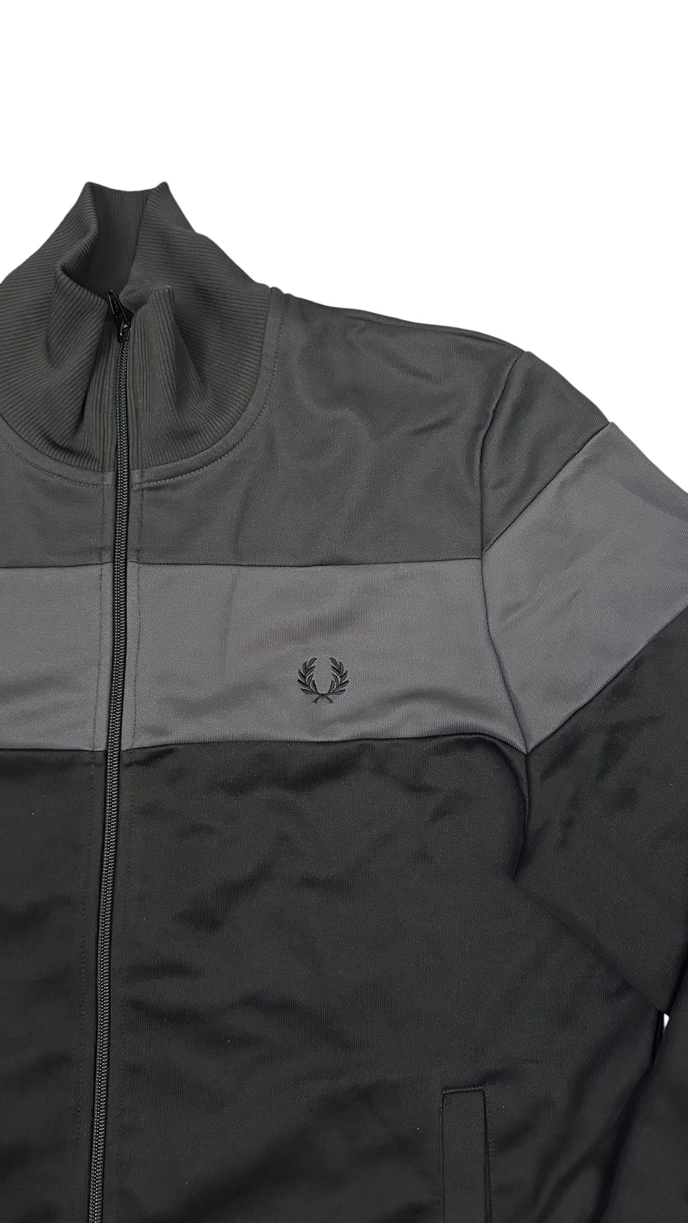 Fred Perry Trainingsjacke Schwarz Grau L