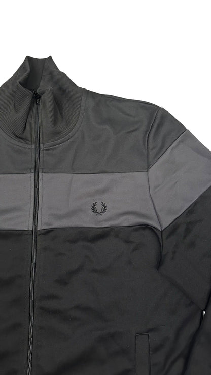 Fred Perry Trainingsjacke Schwarz Grau L