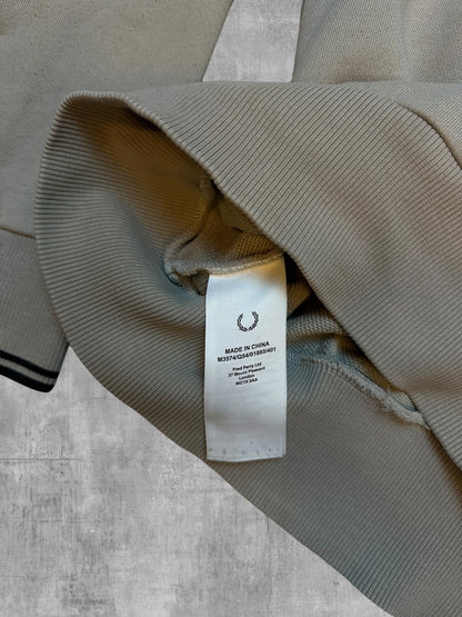Fred Perry Half Quarter Zip Sweatshirt Beige Hellgrau S