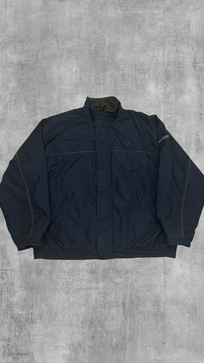 Fred Perry Winterjacke Regenjacke Sofshelljacke Gefüttert Navy Blau L