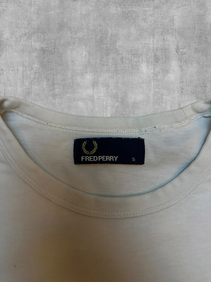 Fred Perry T-Shirt Weiß Schwarz Rot S