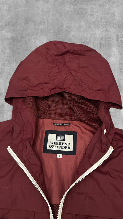 Weekend Offender Windbreaker Jacke Weinrot L