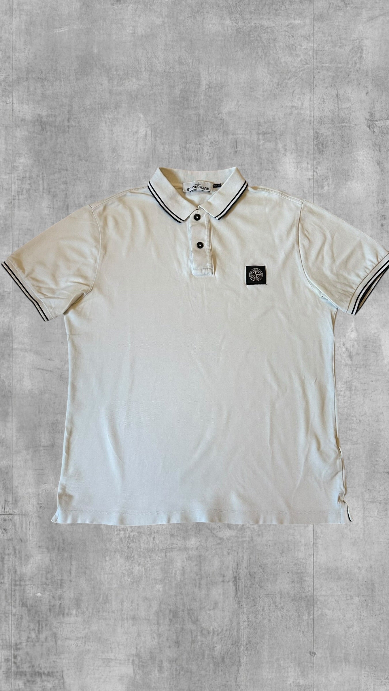 Stone Island Polo Shirt Weiß L