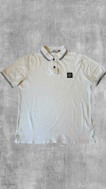 Stone Island Polo Shirt Weiß L