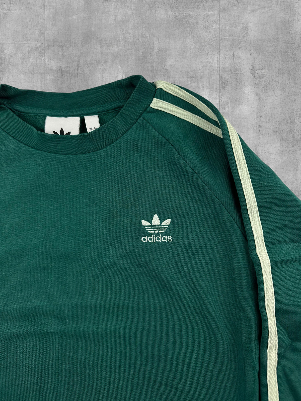 Adidas Sweatshirt Grün Weiß M