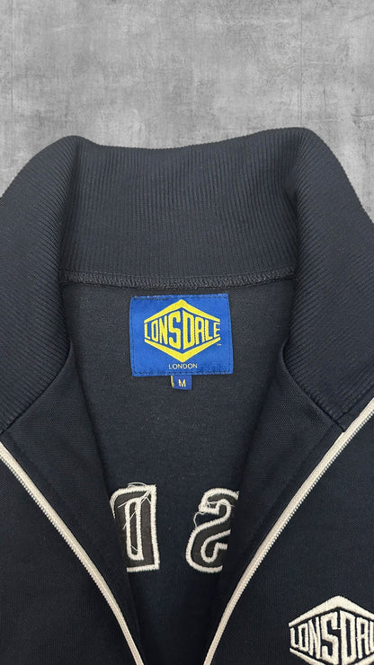 Lonsdale London taped Trainingsjacke Backprint Navy Blau Weiß Ma