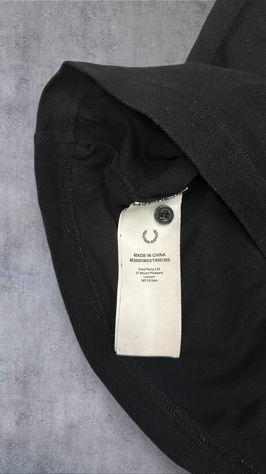 Fred Perry Polo Shirt Schwarz S