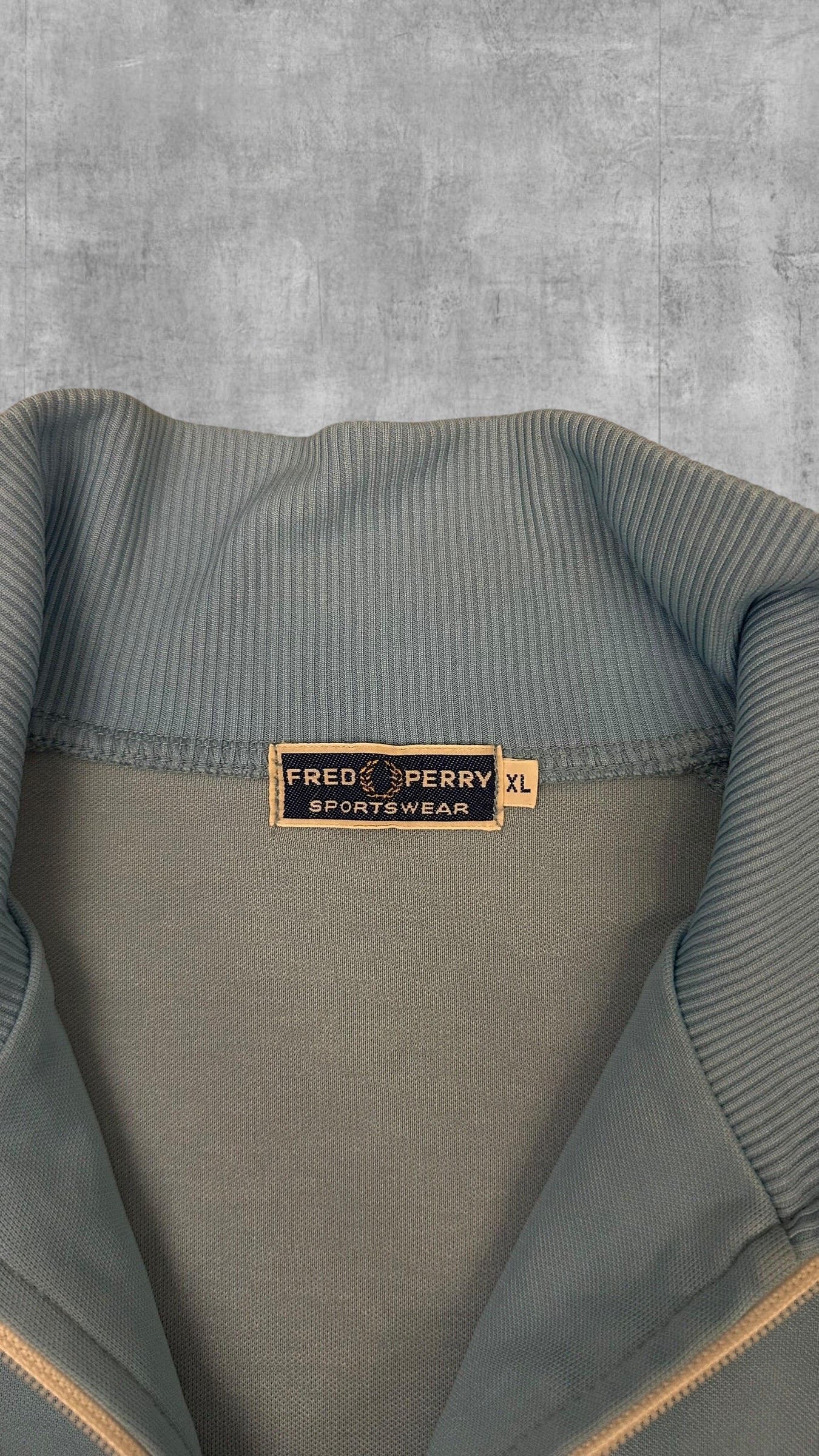 Fred Perry Vintage Trainingsjacke Taped Hellblau XL