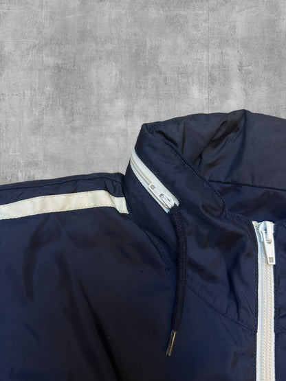 Fred Perry Windbreaker Jacke Taped Navy Blau Weiß M