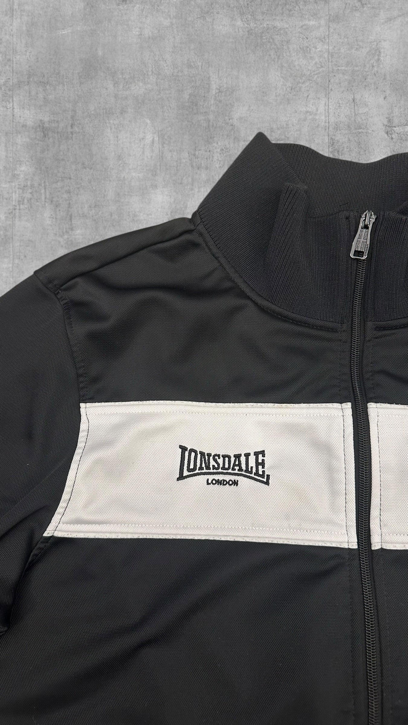 Lonsdale London Trainingsjacke Schwarz Weiß L