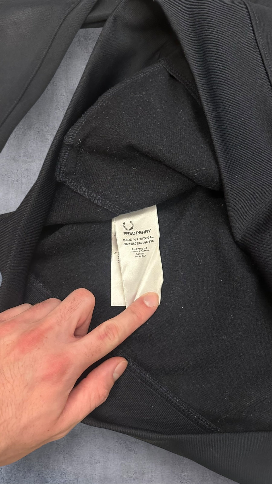 Fred Perry Trainingsjacke Zip Jacke Schwarz L