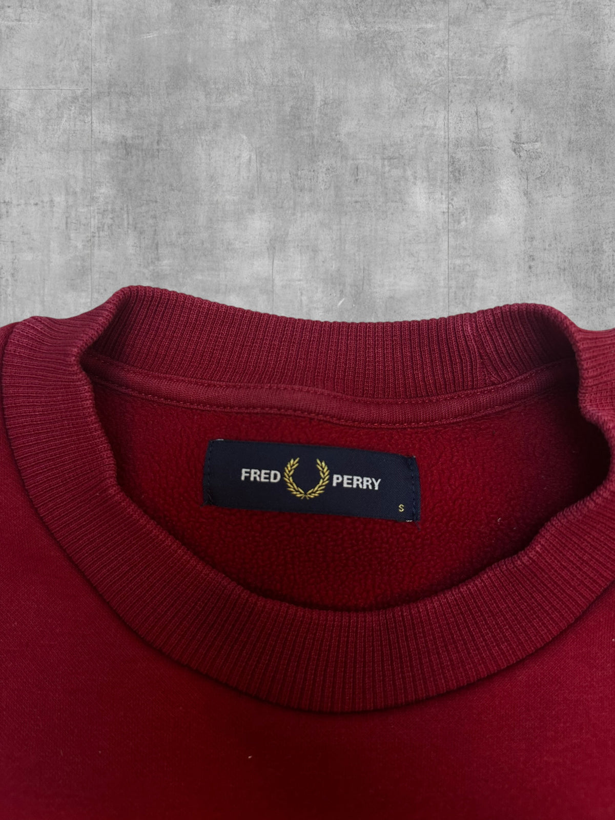 Fred Perry Sweatshirt Rot Weiß S