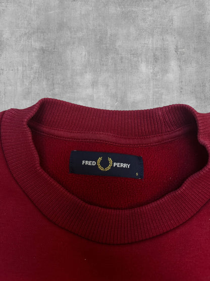 Fred Perry Sweatshirt Rot Weiß S