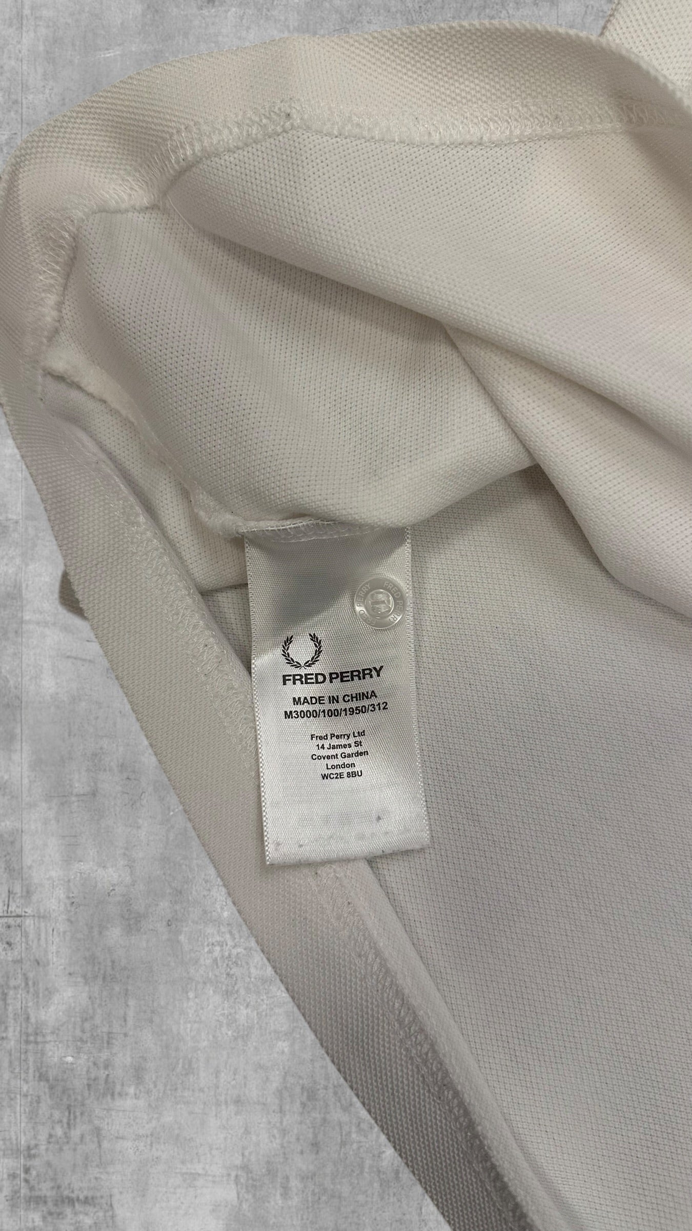 Fred Perry Polo Shirt Weiß XL