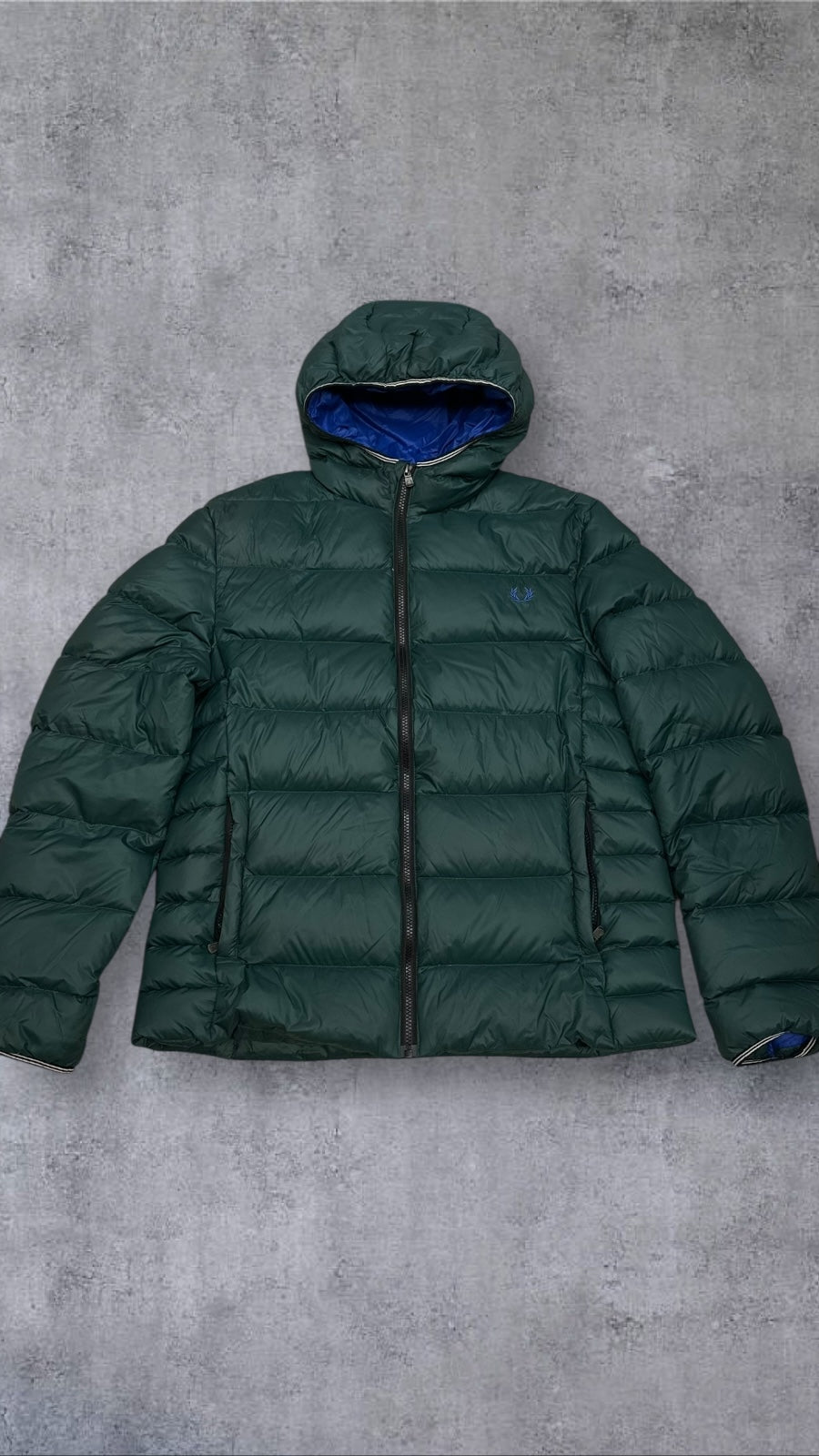 Fred Perry Pufferjacke Daunenjacke Dunkelgrün XL