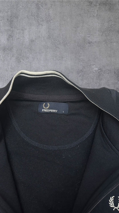 Fred Perry Trainingsjacke Zip Jacke Schwarz L