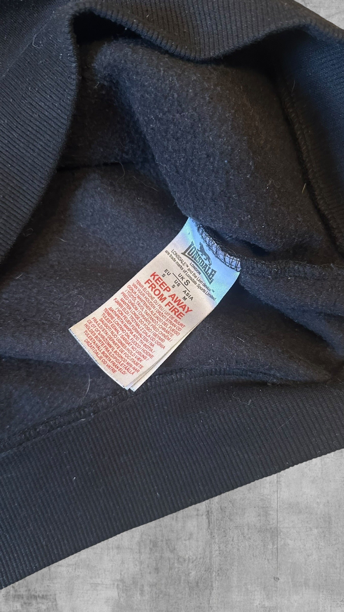 Lonsdale London Sweatshirt Schwarz Weiß S