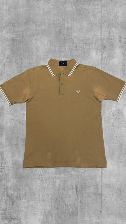 Fred Perry Polo Shirt Ocker Weiß S