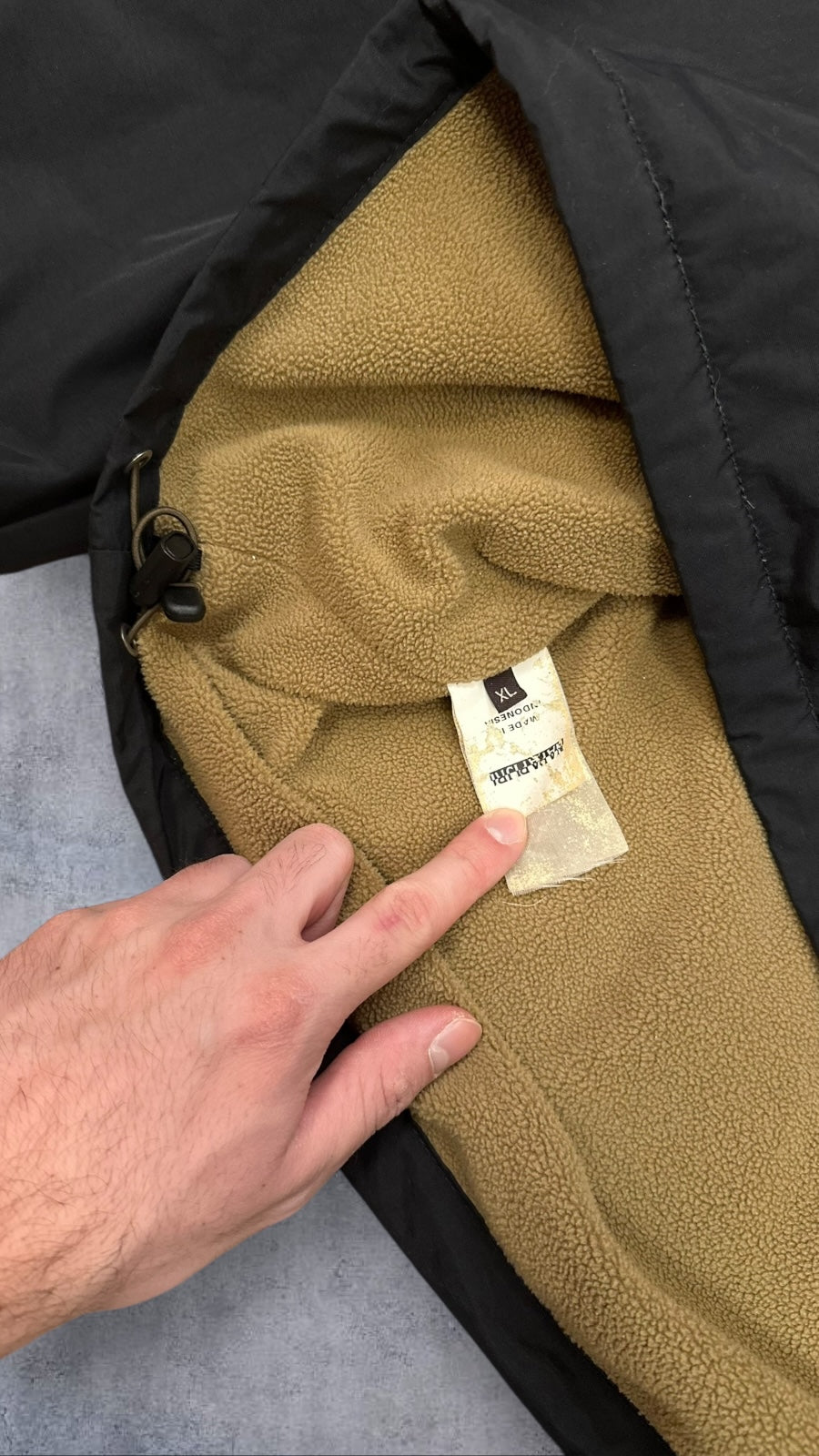 Napapirji Winterjacke Gefütterter Winbreaker Schwarz XL