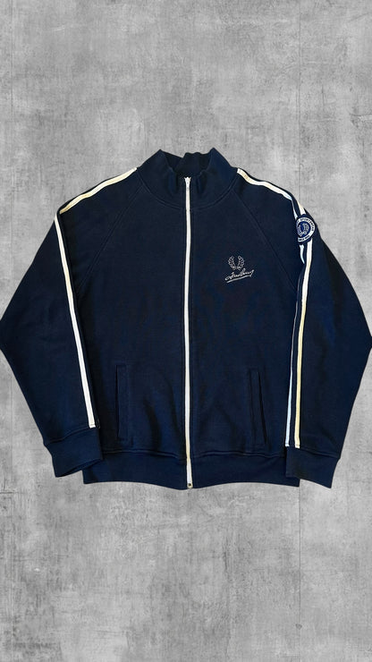 Fred Perry Trainingsjacke Taped Zip Jacke Navy Blau Weiß Vintage S