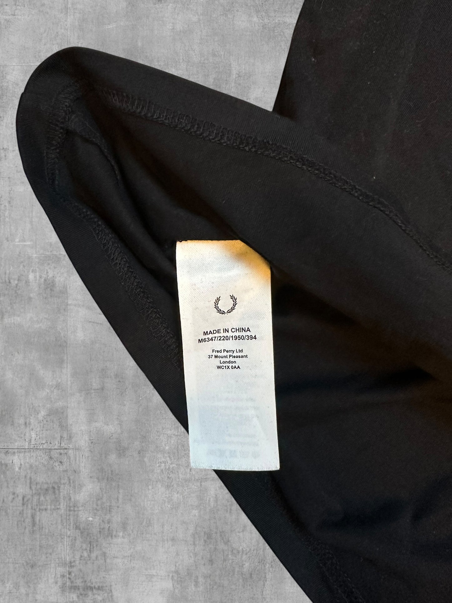 Fred Perry T-shirt Taped Schwarz Weiß S