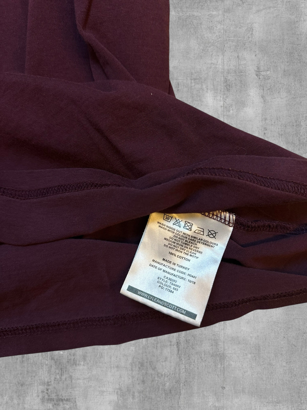 Lyle & Scott T-shirt Bordeaux XL