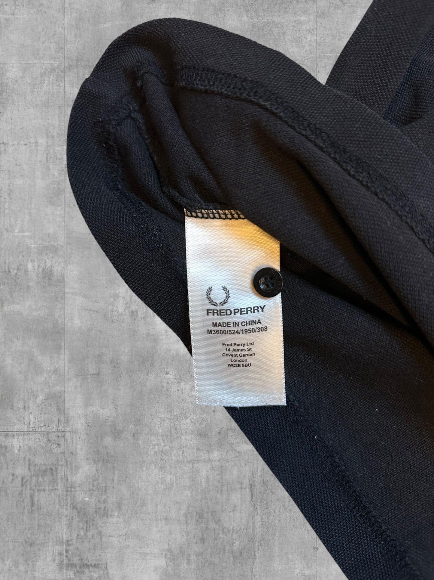 Fred Perry Polo Shirt Schwarz L - XL Slim Fit