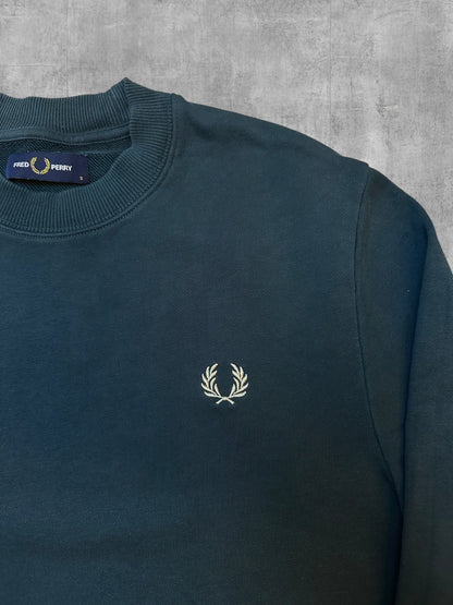 Fred Perry Sweatshirt Sweater Pullover Hoodie Türkisgrün S