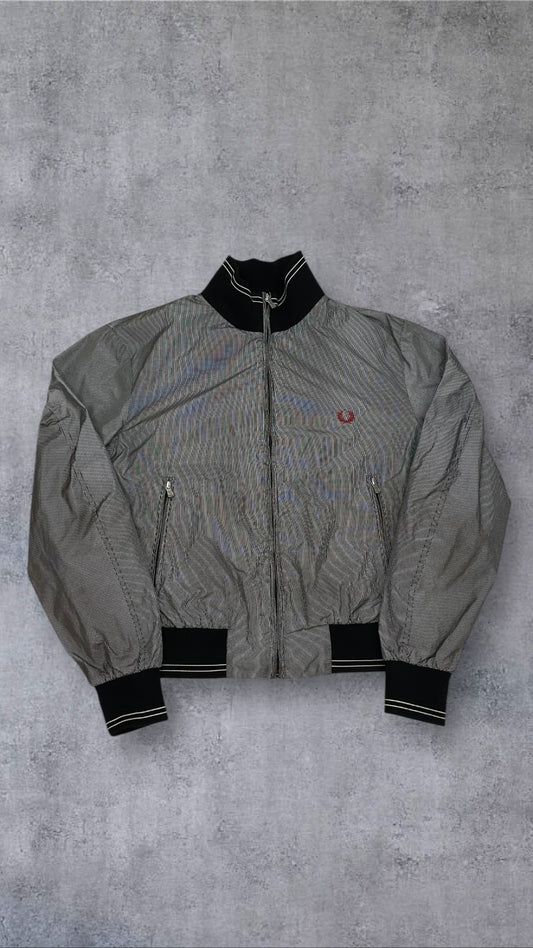 Fred Perry Bomberjacke Silber Grau Damen XL