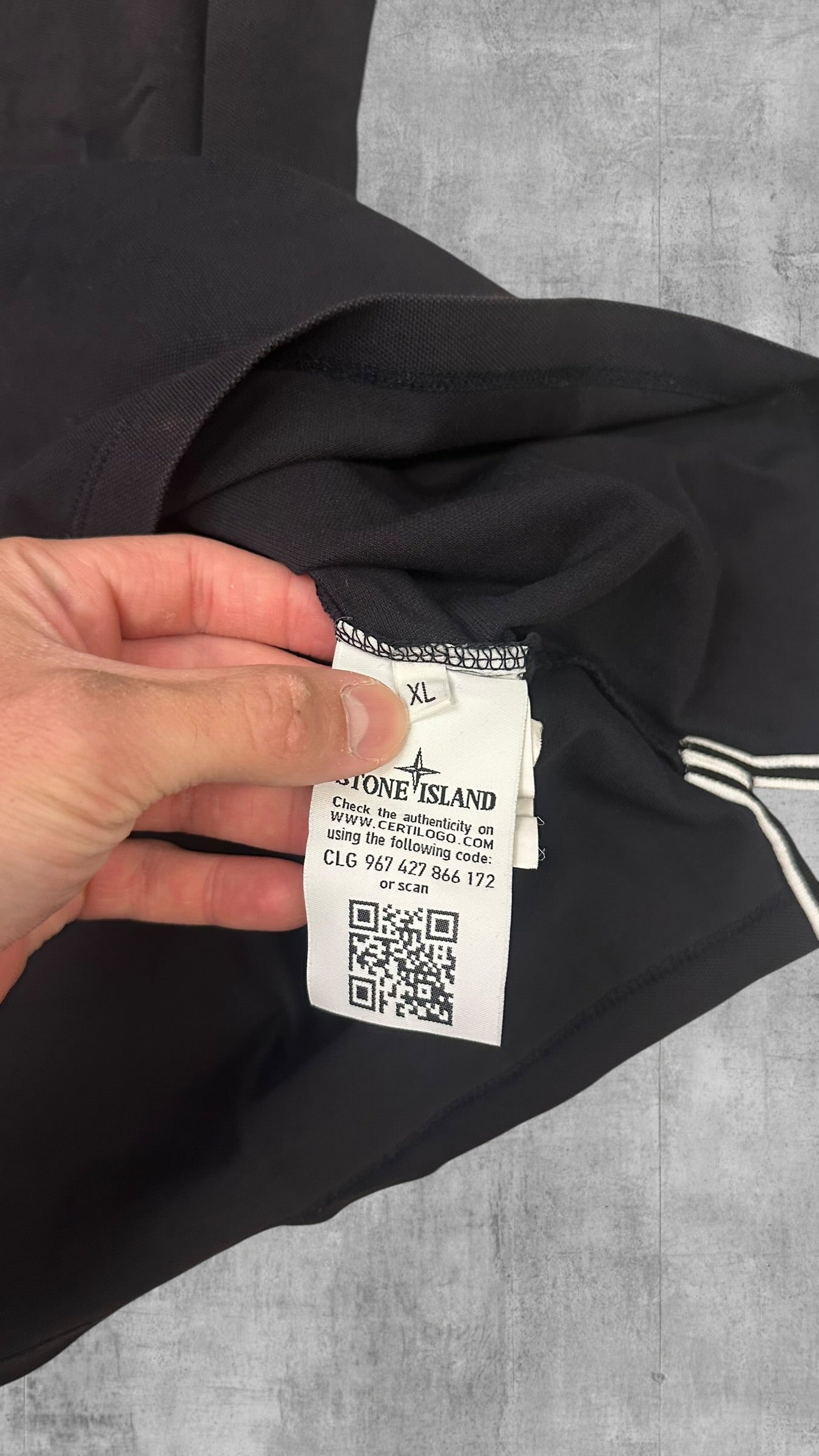Stone Island Polo Shirt Schwarz XL Slim Fit
