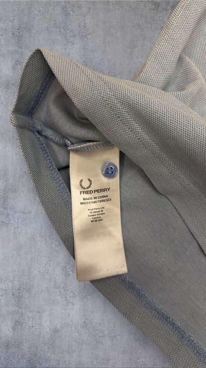 Fred Perry Polo Hemd Shirt Hellblau S Slim Fit