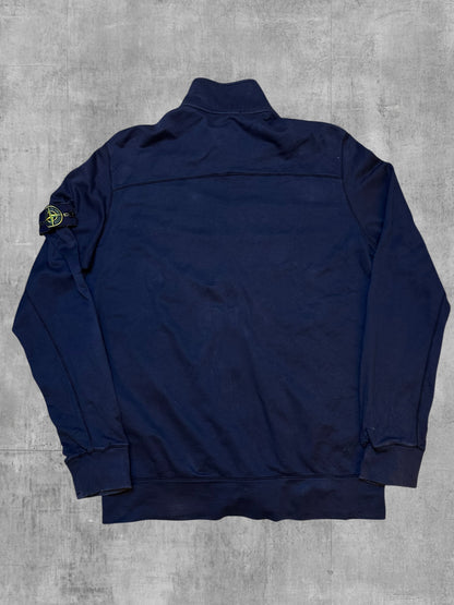 Stone Island Zip Rollkragenpullover Trainingsjacke Navy Blau XL