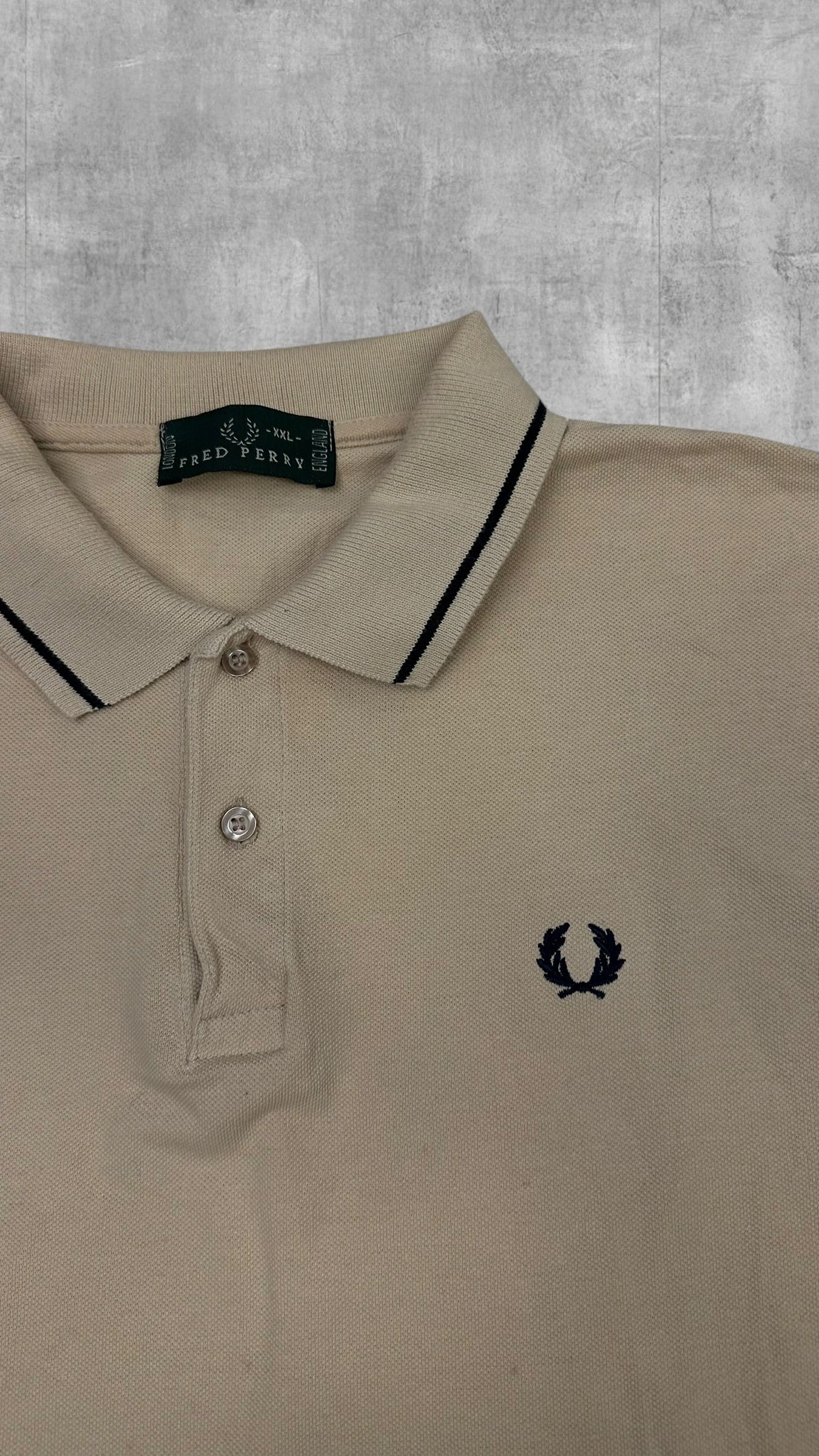 Fred Perry Vintage Polo Shirt Beige XXL