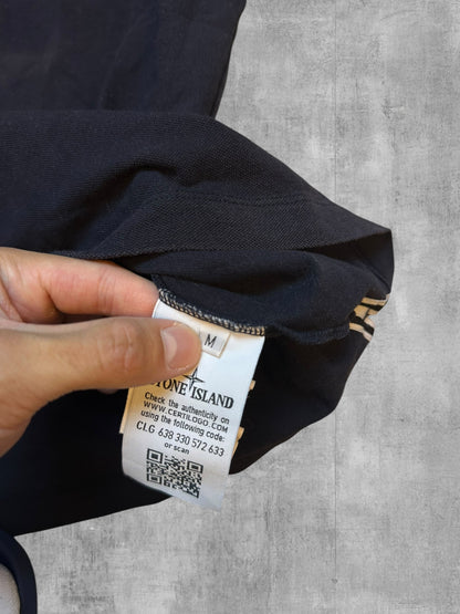 Stone Island Polo Shirt Schwarz Weiß M