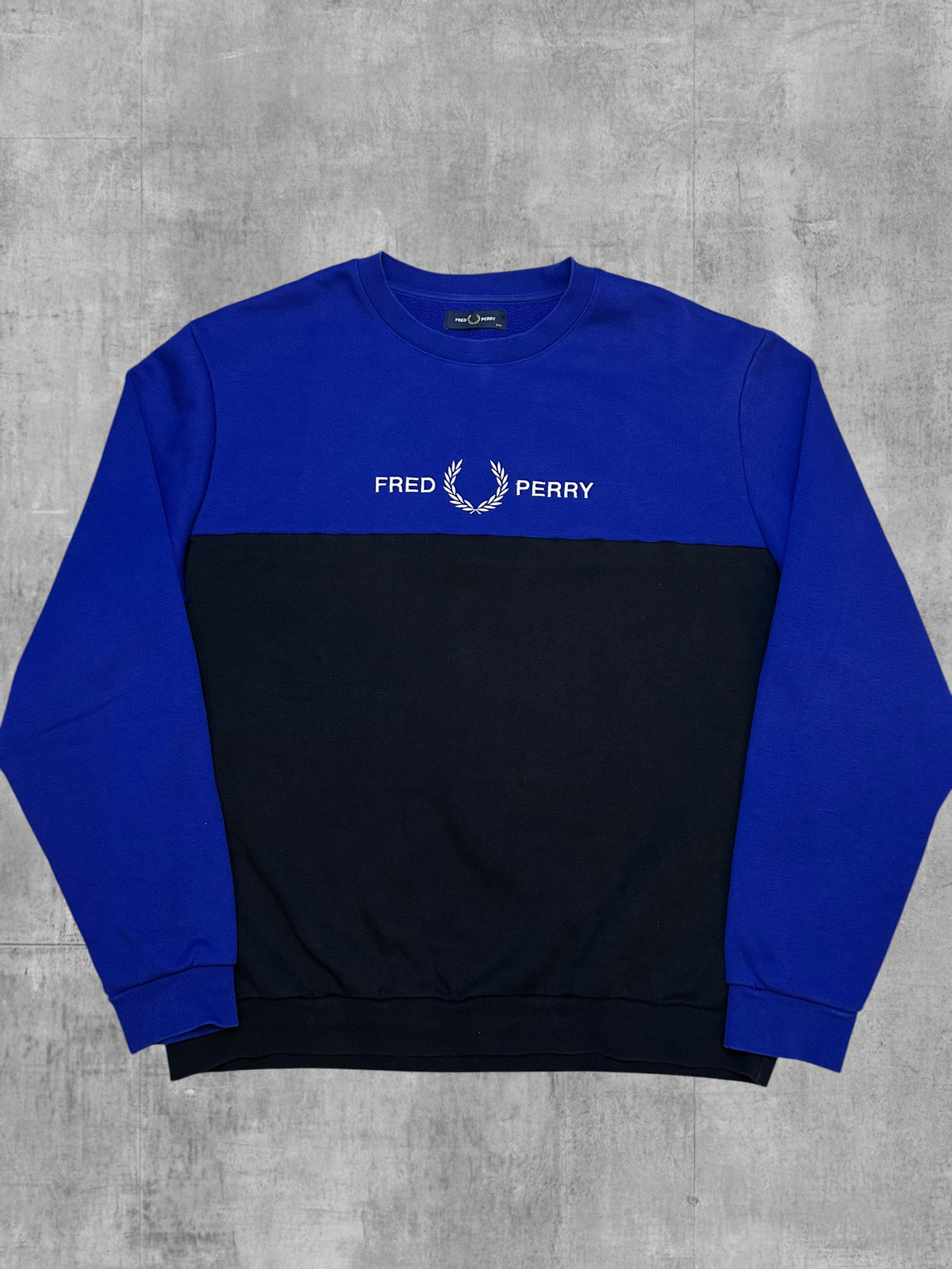 Fred Perry Sweatshirt Schwarz Blau Weiß XXL