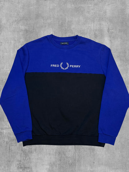 Fred Perry Sweatshirt Schwarz Blau Weiß XXL