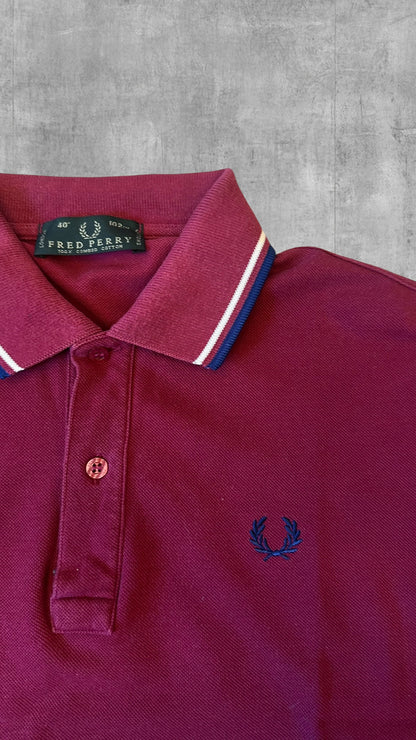 Fred Perry Polo Shirt Weinrot M