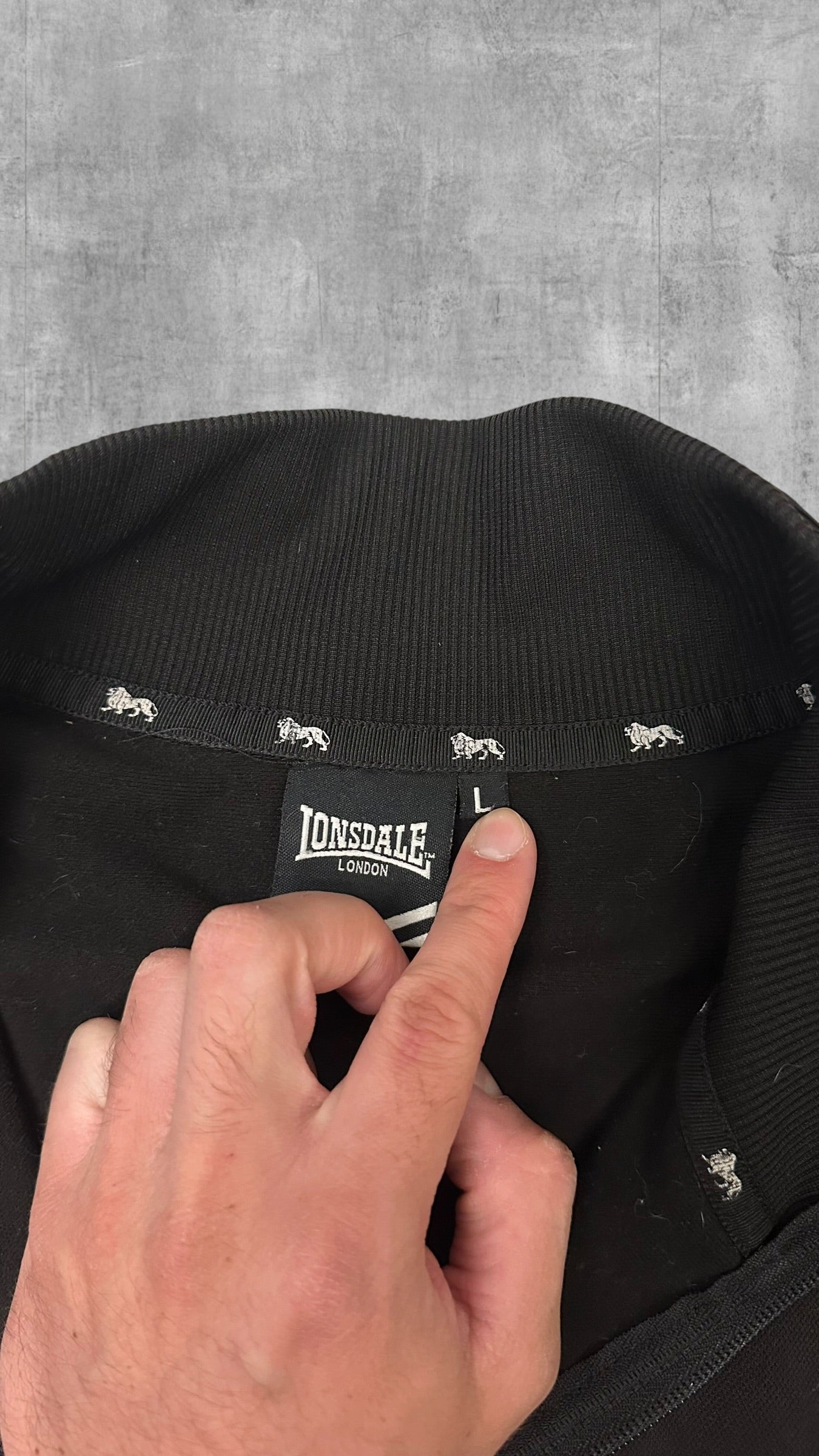Lonsdale London Taped Trainingsjacke Schwarz Weiß L