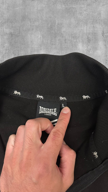 Lonsdale London Taped Trainingsjacke Schwarz Weiß L