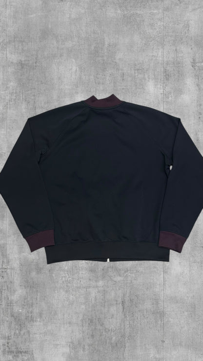 Fred Perry Trainingsjacke Zip Jacke Schwarz Weinrot L