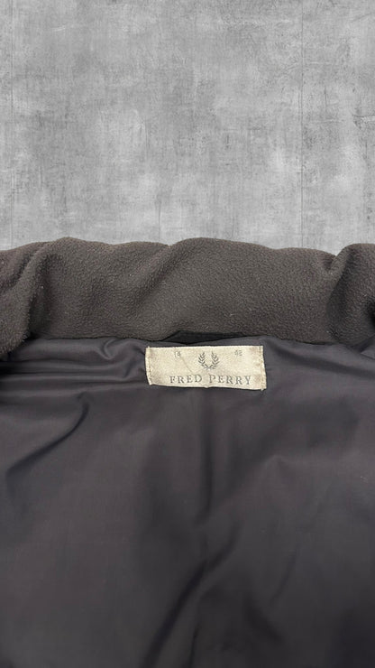 Fred Perry Winterjacke Daunenjacke Pufferjacke Schwarz Frauengröße XL Herren M