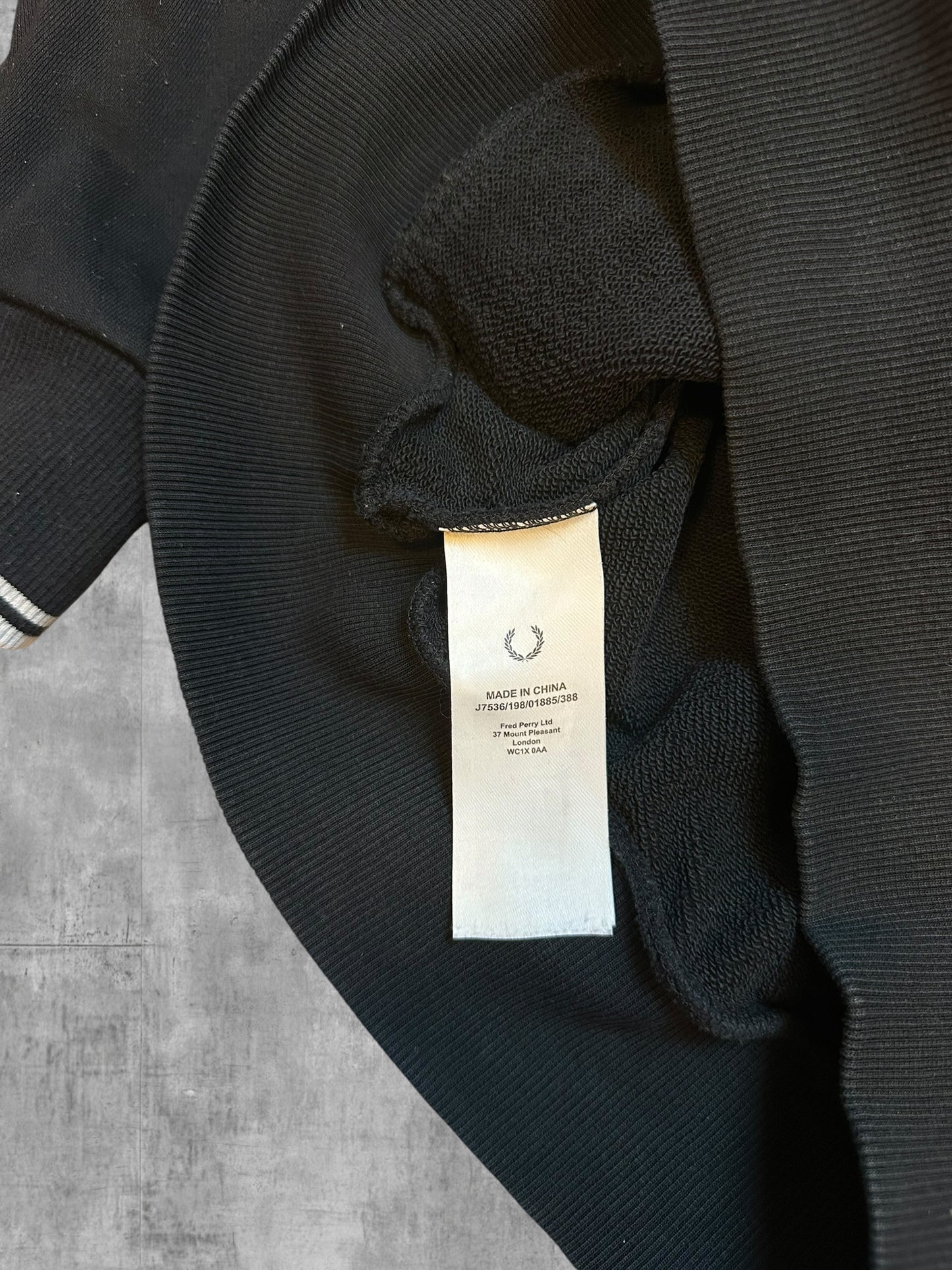 Fred Perry Sweatjacke Schwarz M
